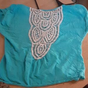 T shirt with laced back